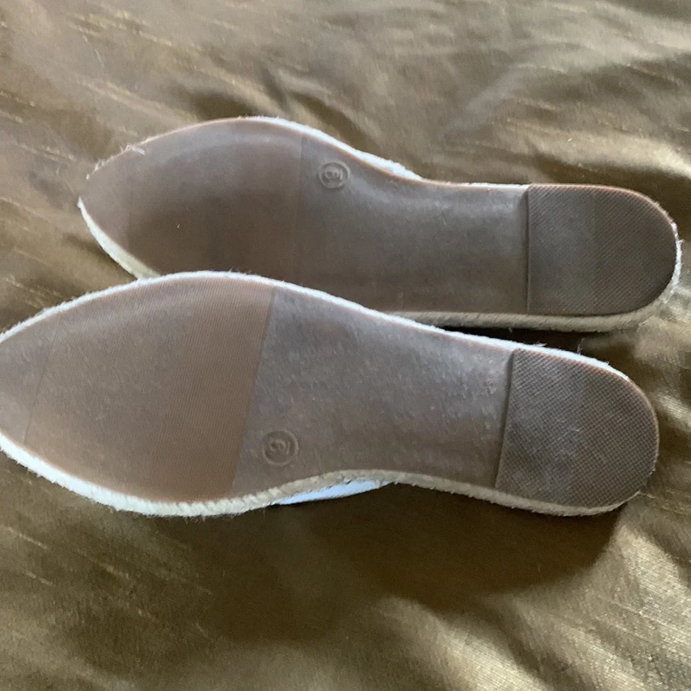 Worn‎ Once Report Espadrille Slides OFF White Canvas size 9 - Picture 6 of 6